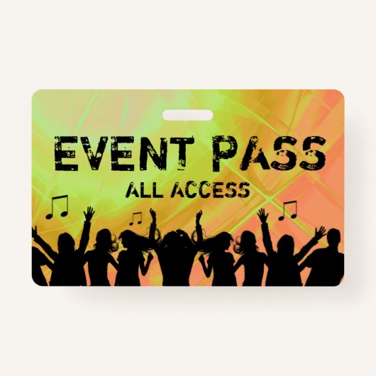 All Access Pass Concert Event Badge du personnel (Devant)
