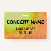 All Access Pass Concert Event Badge du personnel (Dos)