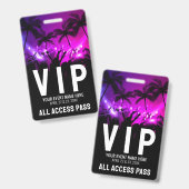 All Access Pass Evenement VIP Badge (Voor- en achterkant)