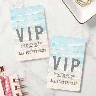 All Access Pass Evenement VIP Badge