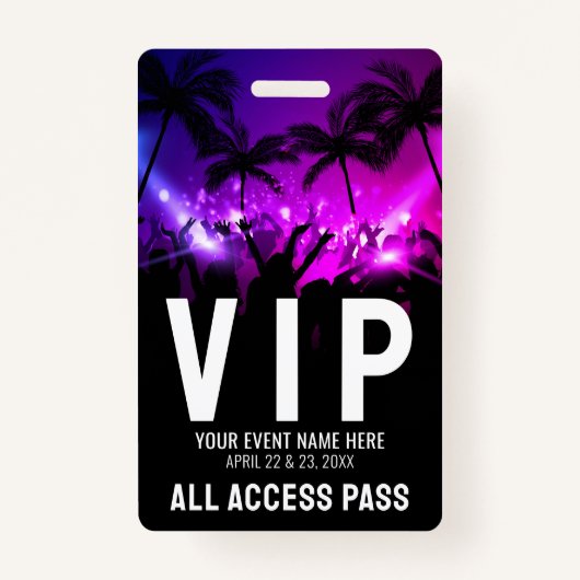 All Access Pass Event VIP Badge (Voorkant)