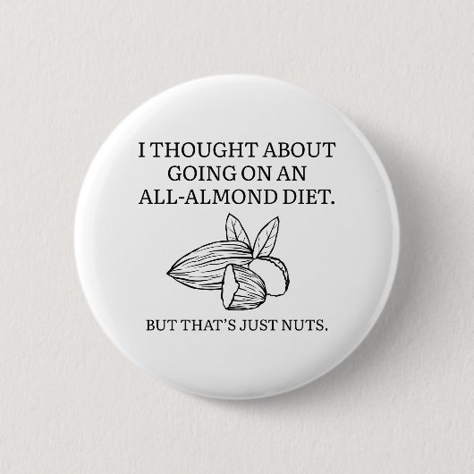 All-Almond Diet Ronde Button 5,7 Cm (Voorkant)