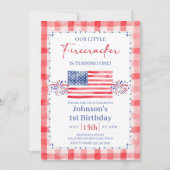 All American 1st Birthday Invitation (Devant)