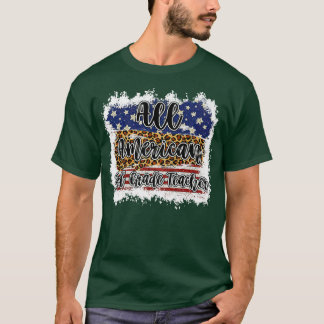 All American 3e klas leraar luipaard bijpassende S T-shirt