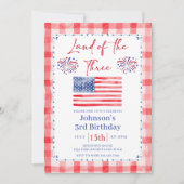 All American 3rd Birthday Invitation (Devant)