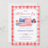 All American Birthday Invitation (Devant)
