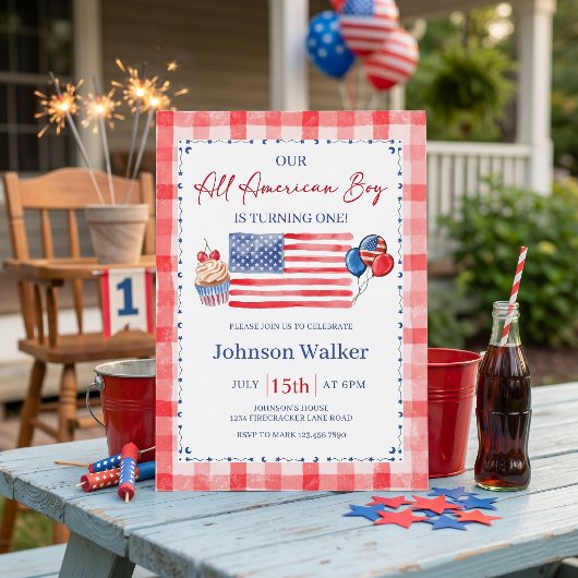 All American Birthday Invitation