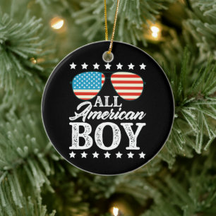 All American Boy 4 juli USA zonnebril  Keramisch Ornament