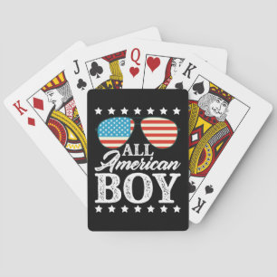 All American Boy 4 juli USA zonnebril Pokerkaarten
