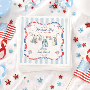 All American Boy Baby Shower Servet