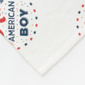 All American Boy Badge Fleece Deken (Hoek)
