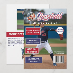 All American Boy Baseball Magazine Cover Verjaarda Kaart