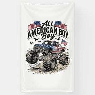 All American Boy Patriottische Monstertruck T-Shir Spandoek