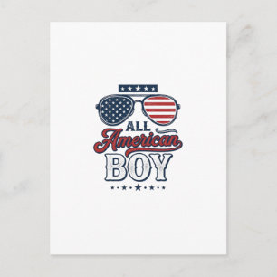 All American Boy Patriottische Zonnebril Shirt Ont Briefkaart