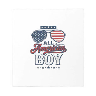 All American Boy Patriottische Zonnebril Shirt Ont Notitieblok