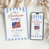 All American Bride Bachelorette Invitation