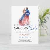 All American Bride Bridal Shower Invitation (Debout devant)