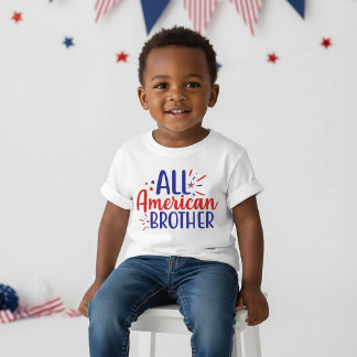 All American Brother 4 juli T-shirt voor kinderen