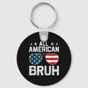 All American Bruh 4 juli jongens patriottisch Sleutelhanger