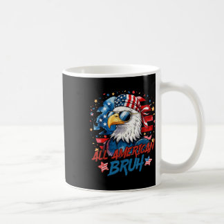 All American Bruh Adelaar Patriottisch 4 juli Here Koffiemok