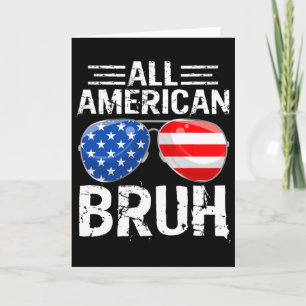 All American Bruh Fijne 4e Juli Jongens Patriottis Kaart