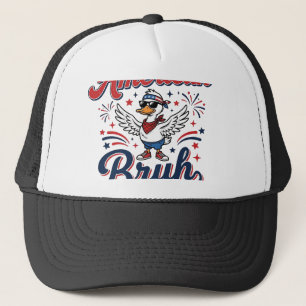 All American Bruh Patriottische Eend Vintage T-shi Trucker Pet