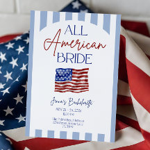 All American Bruid Bachelorette Uitnodiging