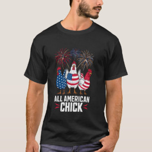 All American Chick US Vlag USA Grappige 4 juli C T-shirt
