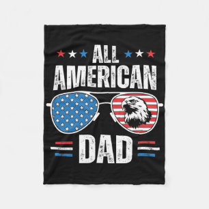 All American Dad 4 juli Vaderdag Zonnebril Fleece Deken