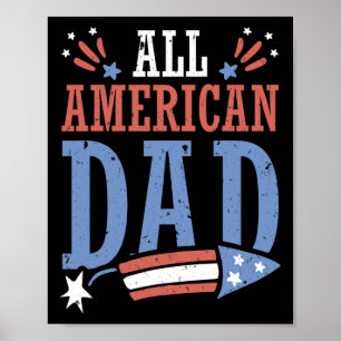 All American Dad 4 juli vuurwerk onafhankelijkheid Poster