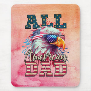 All American Dad 4th van juli Bald Eagle USA Vlag Muismat