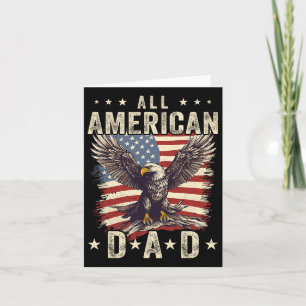 All American Dad Adelaar 4 juli Vaderdag Mannen Kaart