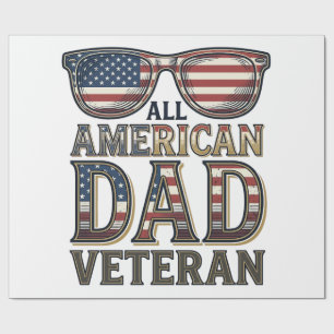 All American Dad Veteranen Patriottische Zonnebril Cadeaupapier