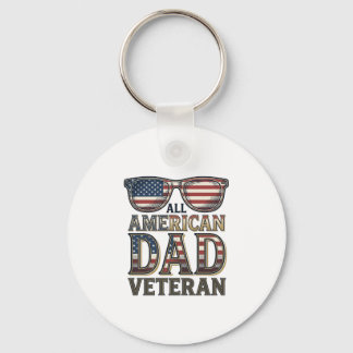 All American Dad Veteranen Patriottische Zonnebril Sleutelhanger