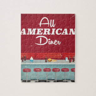 All American Diner Retro Poster Legpuzzel