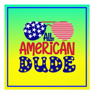 All American Dude Foto Afdruk