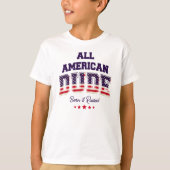 All American Dude Patriotic 4 juli T-shirt (Voorkant)