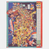 All-American  Football Map Fleece Deken (Voorkant)