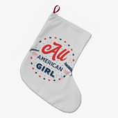 All American Girl Badge Grote Kerstsok (Voorkant (Hangend))