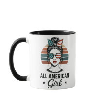 All American Girl Patriotic Mug