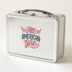 All American Girl Patriottisch Vintage Vector Desi