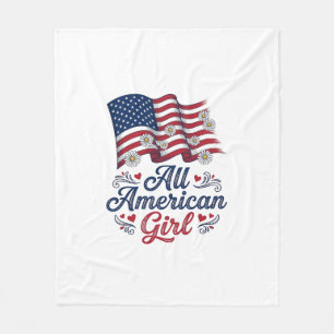 All American Girl Patriottische Madeliefjes Vlag S Fleece Deken