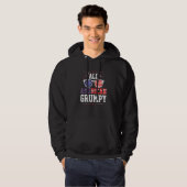 All American Grumpy 4 juli Amerikaanse vlag zonneb Hoodie (Voorkant volledig)