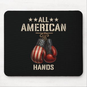 All American Hands Boksen Patriottische Usa Vlag H Muismat