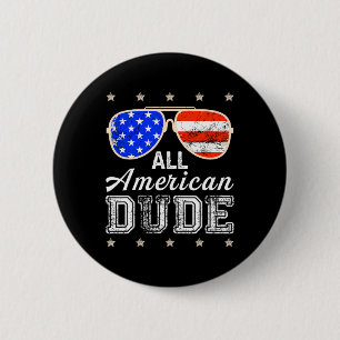 All American Kerel 4 juli Familie Matching Zonnebr Ronde Button 5,7 Cm