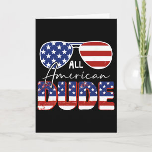 All American Kerel 4 juli Patriottische Jongens Ki Kaart