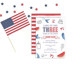 All-American Land Of The Three 3e Verjaardagsfeest Kaart
