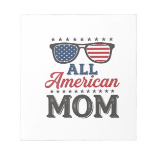 All American Moeder Vintage Patriottisch Shirt Ont Notitieblok