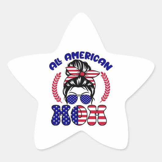 All American Mom-32169 Ster Sticker (Voorkant)
