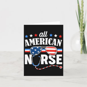 All American Nurse 4 juli Patriottische Vlag van d Kaart